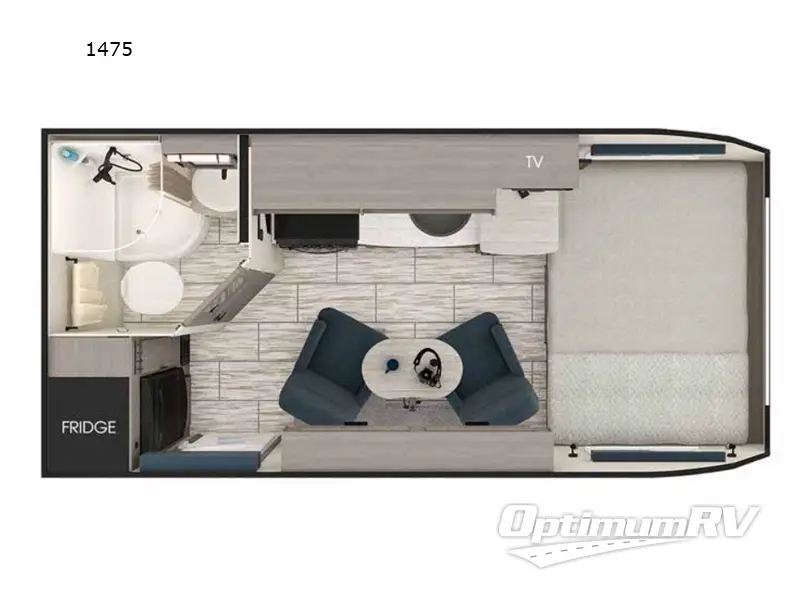 2025 Lance Lance Travel Trailers 1475 RV Floorplan Photo