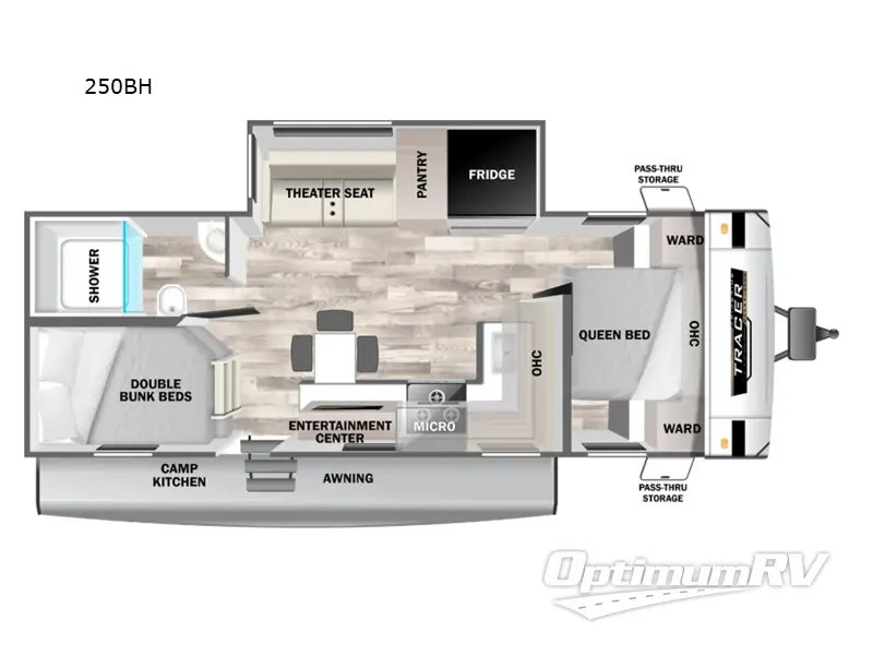 2025 Prime Time Tracer 250BH RV Floorplan Photo