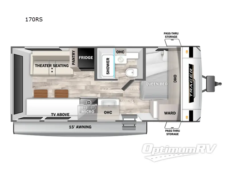 2025 Prime Time Tracer 170RS RV Floorplan Photo