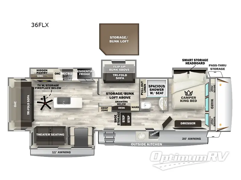 2025 Forest River Sabre 36FLX RV Floorplan Photo