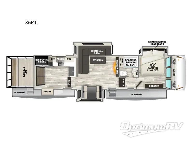 2025 Forest River Sabre 36ML RV Floorplan Photo