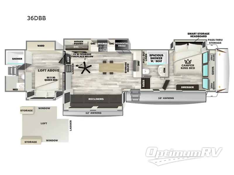 2025 Forest River Sabre 36DBB RV Floorplan Photo