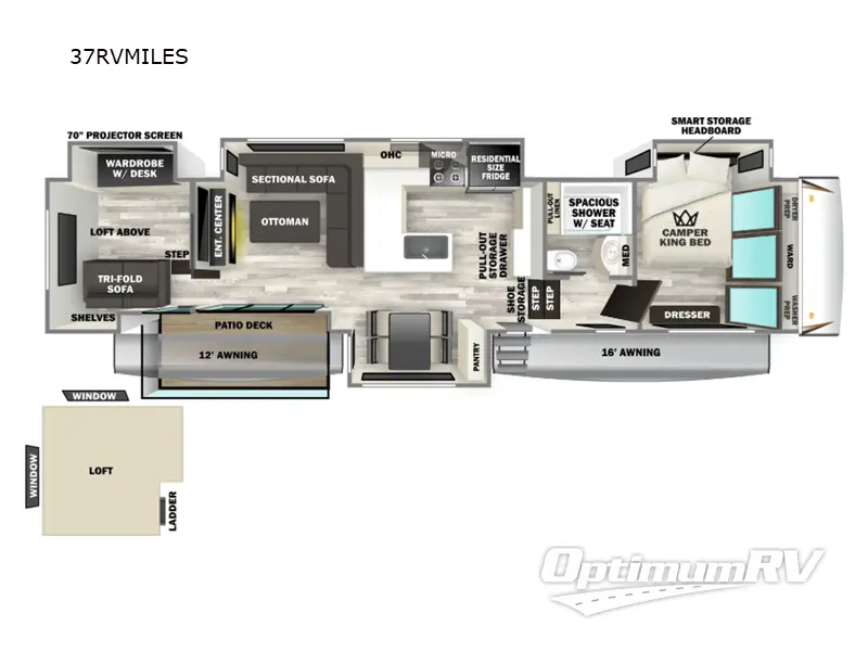 2025 Forest River Sabre 37RVMILES RV Floorplan Photo