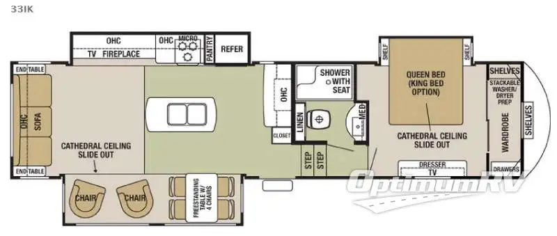 2016 Forest River Cedar Creek 33IK RV Floorplan Photo