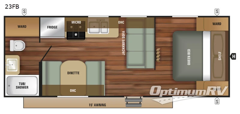 2018 Starcraft Autumn Ridge Outfitter 23FB RV Floorplan Photo