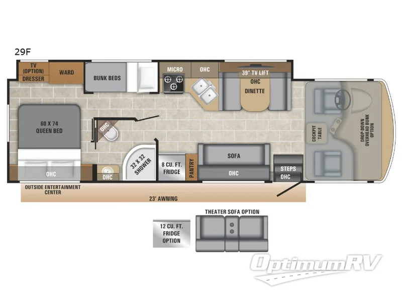 2019 Entegra Vision 29F RV Floorplan Photo