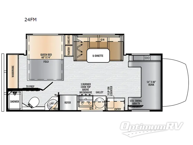 2023 East To West Entrada M-Class 24FM RV Floorplan Photo