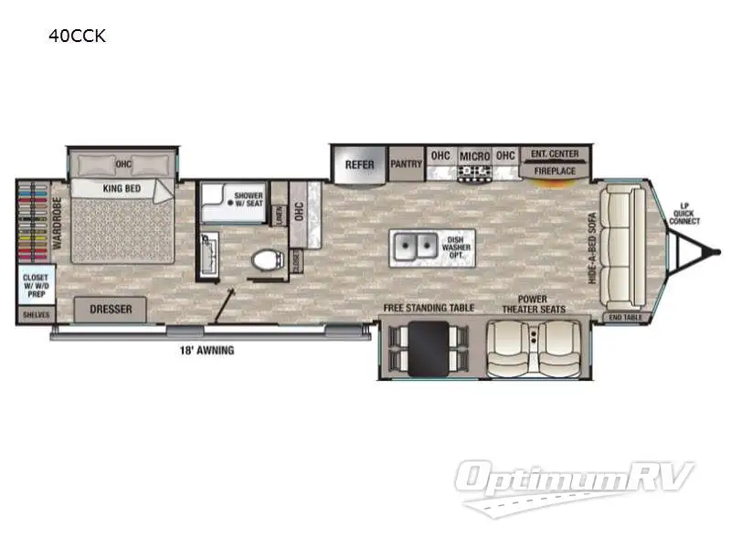 2021 Forest River Cedar Creek Cottage 40CCK RV Floorplan Photo