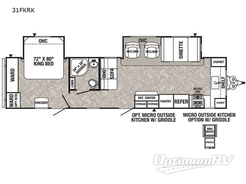 2022 Palomino Puma 31FKRK RV Floorplan Photo