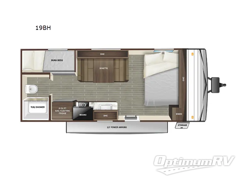 2022 Starcraft Autumn Ridge Single Axle 19BH RV Floorplan Photo