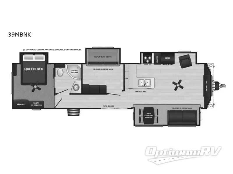 2021 Keystone Retreat 39MBNK RV Floorplan Photo