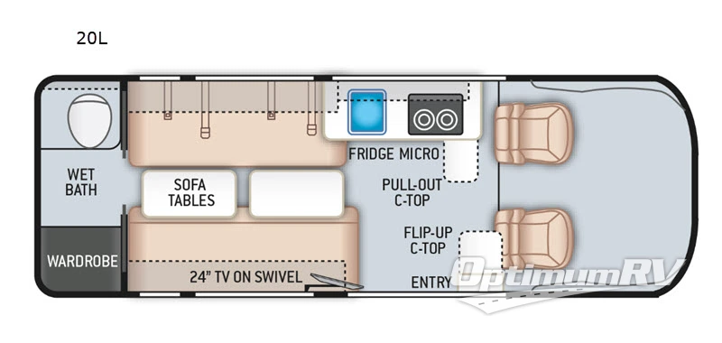 2020 Thor Sequence 20L RV Floorplan Photo