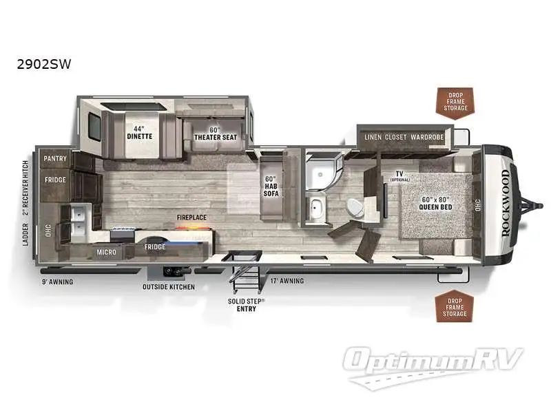 2021 Forest River Rockwood Ultra Lite 2902SW RV Floorplan Photo