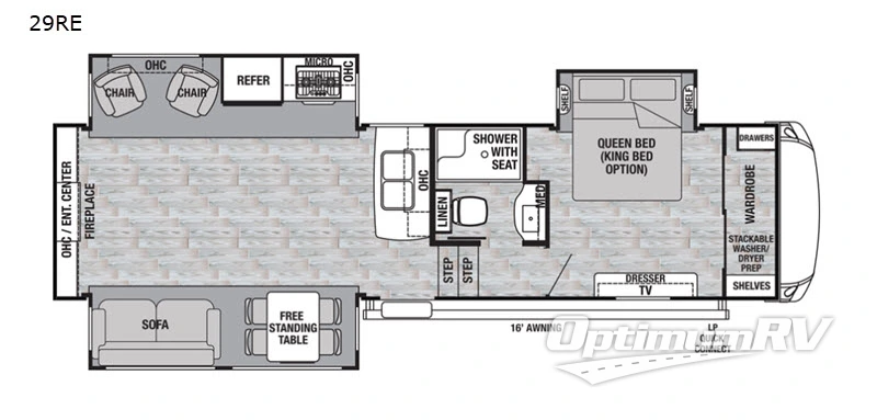 2020 Forest River Cedar Creek Silverback 29RE RV Floorplan Photo