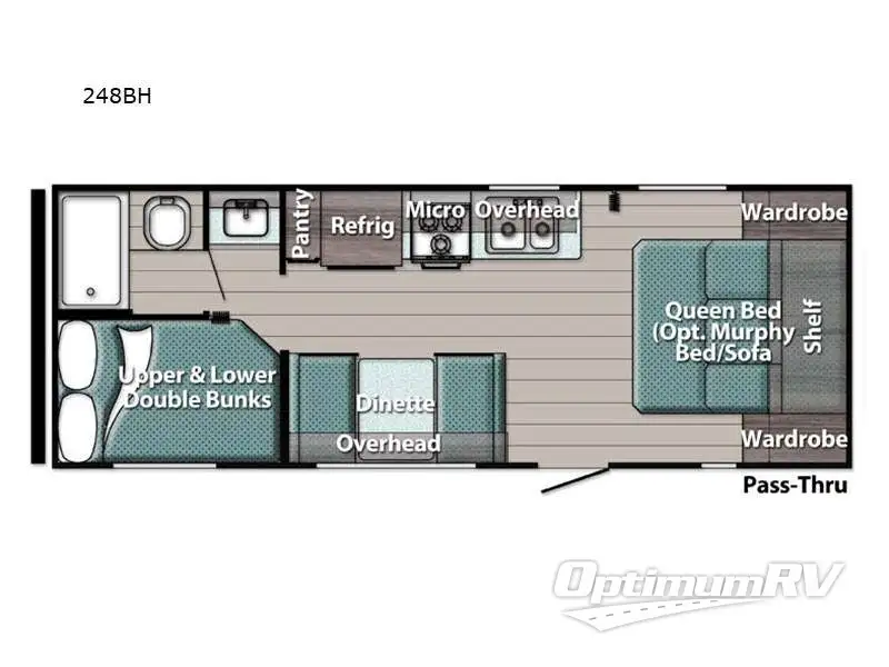 2022 Gulf Stream Ameri-Lite Ultra Lite 248BH RV Floorplan Photo