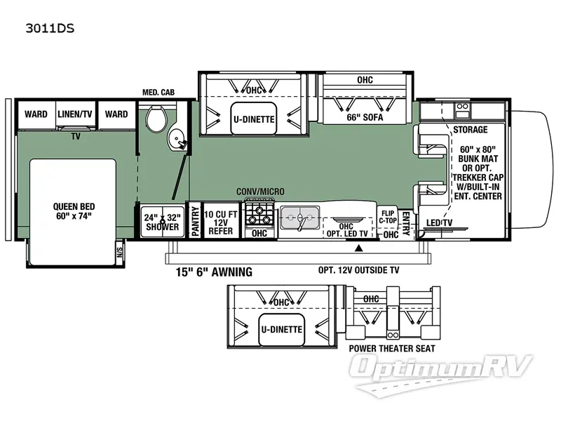 2021 Forest River Forester Classic 3011DS Ford RV Floorplan Photo