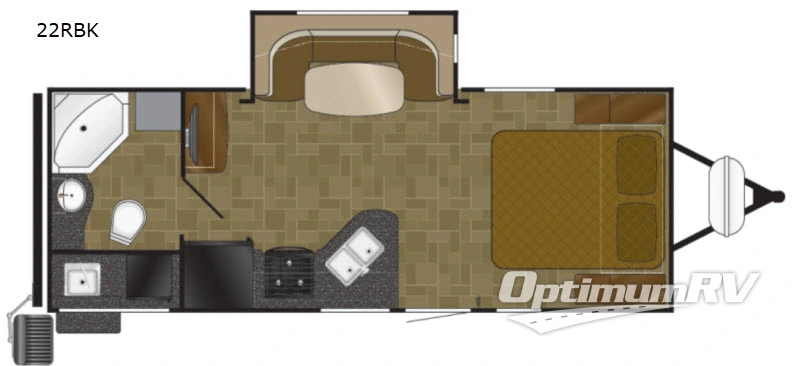 2018 Heartland North Trail 22RBK RV Floorplan Photo