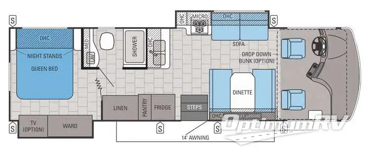 2016 Jayco Alante 31L RV Floorplan Photo