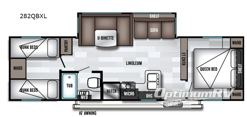 2019 Forest River Salem Cruise Lite 282QBXL RV Floorplan Photo