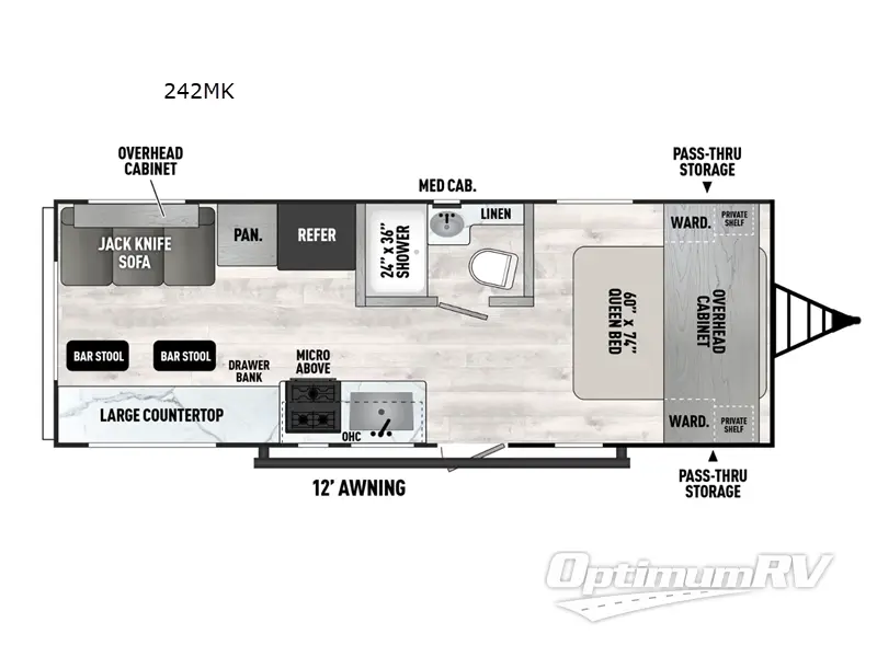 2025 Coachmen Clipper 5K Series 242MK RV Floorplan Photo