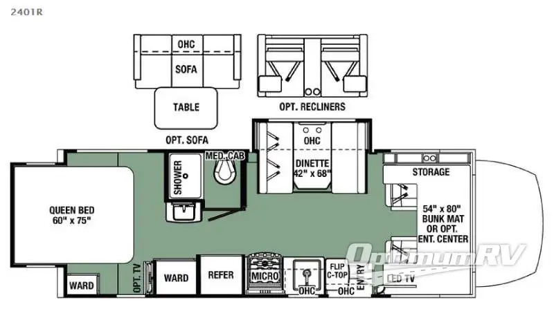 2016 Forest River Forester MBS 2401R RV Floorplan Photo