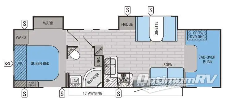 2015 Jayco Greyhawk 31DS RV Floorplan Photo