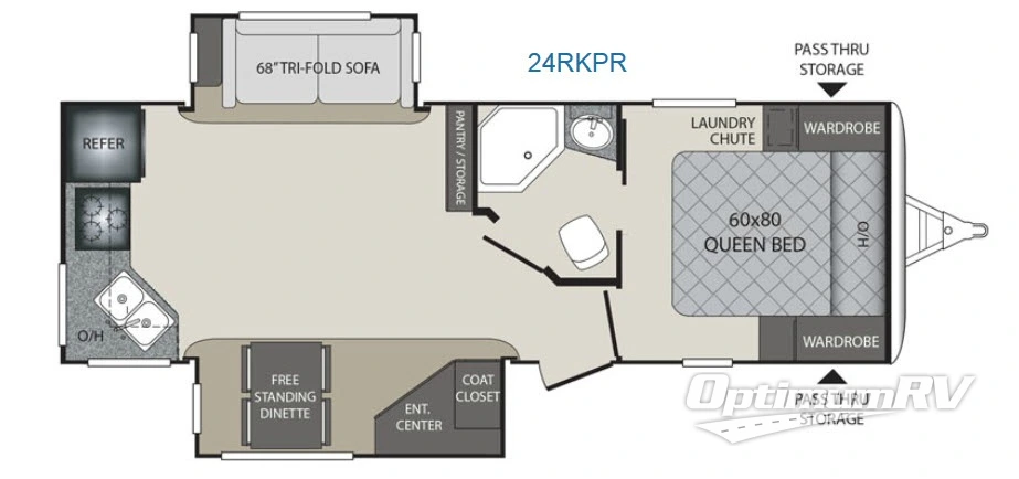 2017 Keystone Premier Ultra Lite 24RKPR RV Floorplan Photo