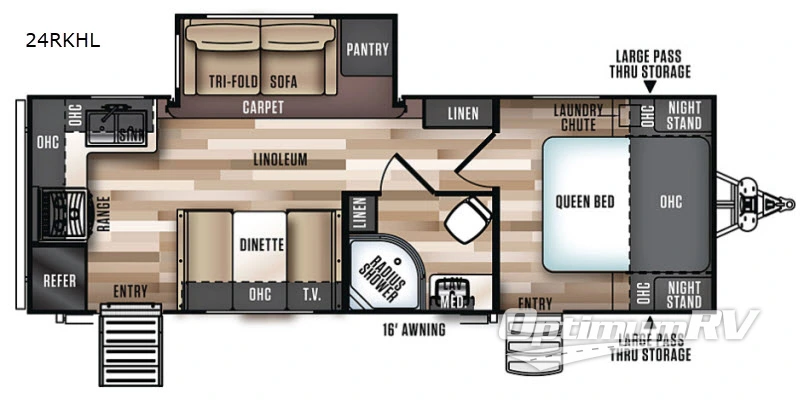 2019 Forest River Salem Hemisphere Hyper-Lyte 24RKHL RV Floorplan Photo