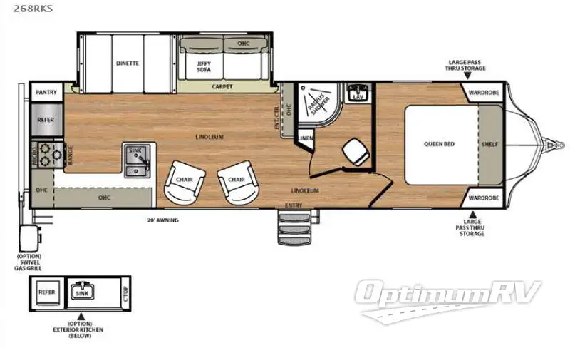 2016 Forest River Vibe 268RKS Floorplan Photo