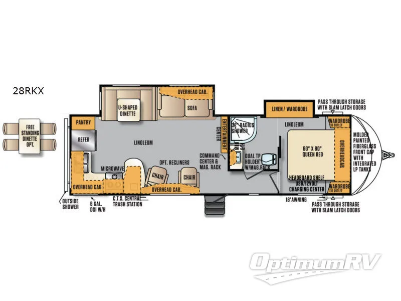 2017 Forest River Wildcat Maxx 28RKX RV Floorplan Photo