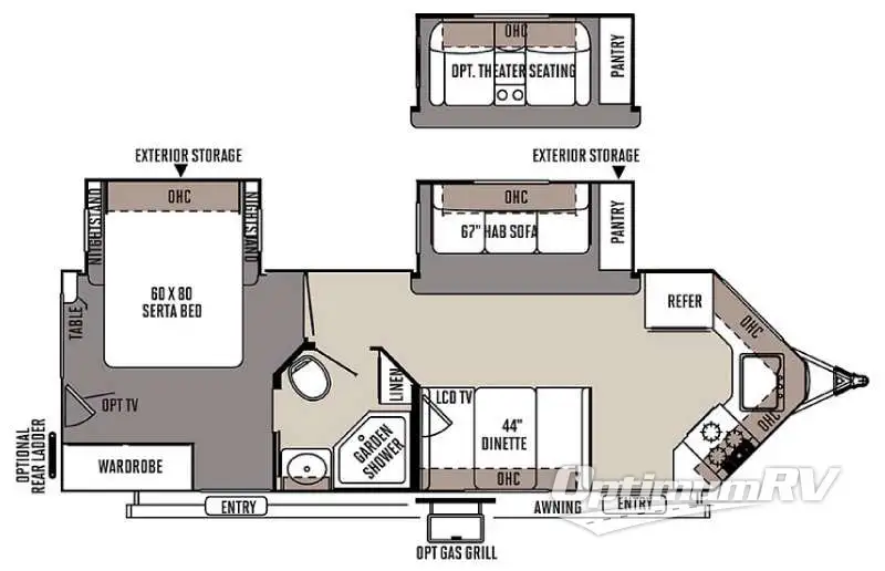 2015 Forest River Rockwood Ultra Lite 2618VS RV Floorplan Photo