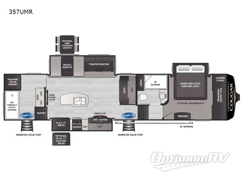 2021 Keystone Cougar 357UMR RV Floorplan Photo