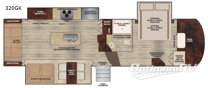 2018 VanLeigh Vilano 320GK RV Floorplan Photo