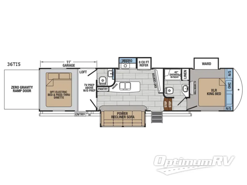 2019 Forest River XLR Nitro 36TI5 RV Floorplan Photo