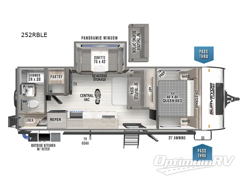 2023 Forest River Surveyor Legend 252RBLE RV Floorplan Photo