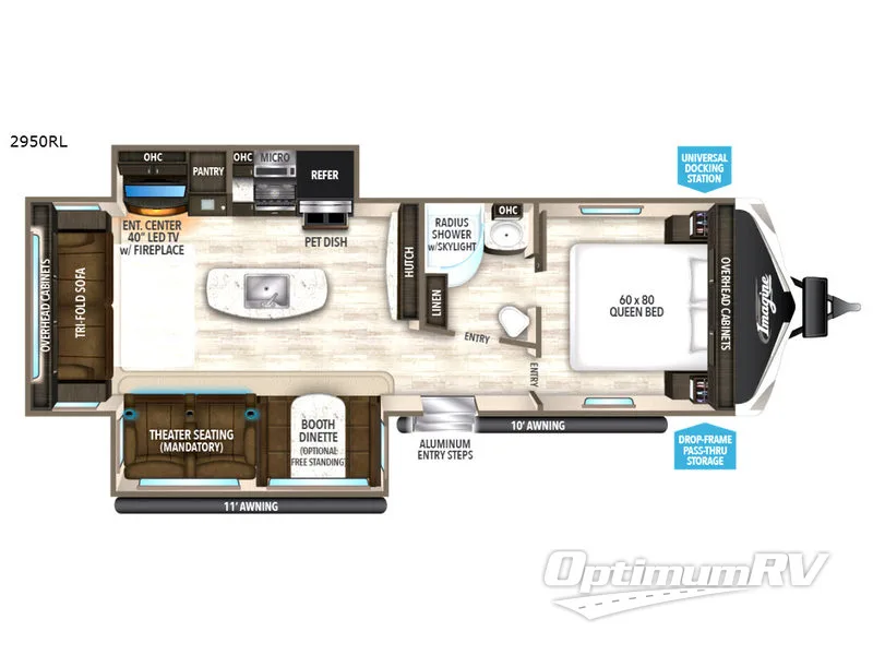 2018 Grand Design Imagine 2950RL RV Floorplan Photo