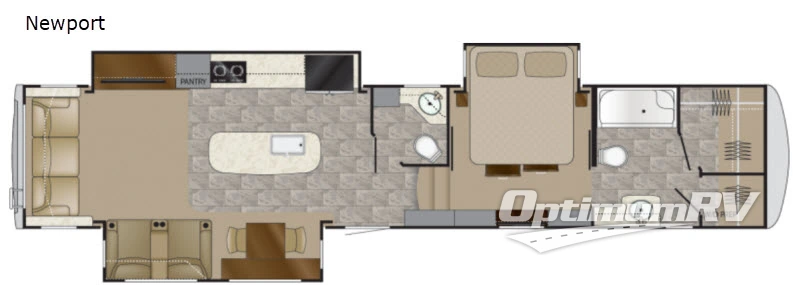 2018 Heartland Landmark 365 Newport RV Floorplan Photo