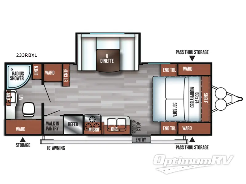 2018 Forest River Salem Cruise Lite 233RBXL RV Floorplan Photo