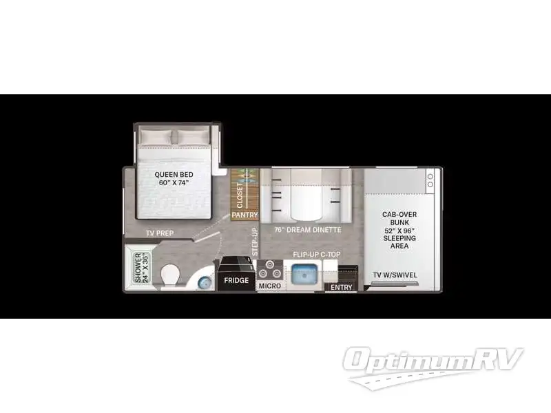 2023 Thor FREEDOM ELITE 22FE RV Floorplan Photo