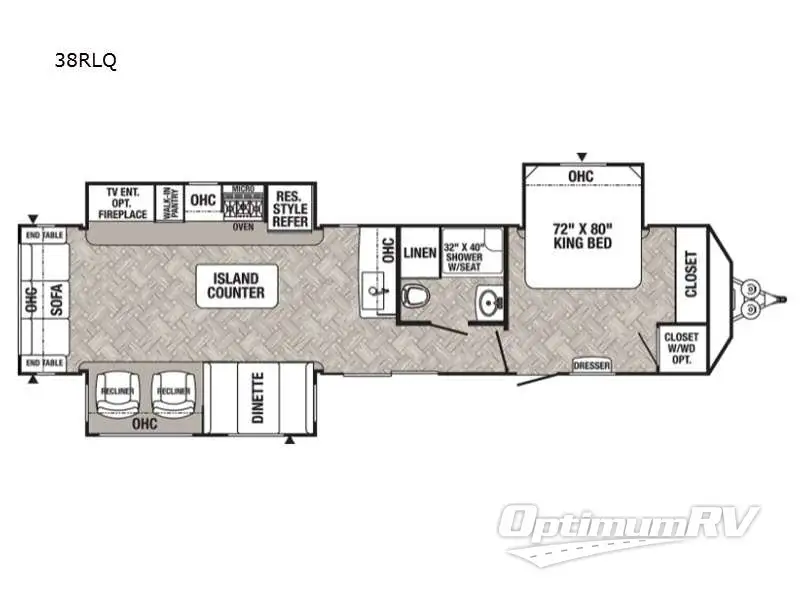 2021 Palomino Puma Destination 38RLQ RV Floorplan Photo