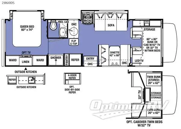 2016 Forest River Sunseeker 2860DS Ford RV Floorplan Photo