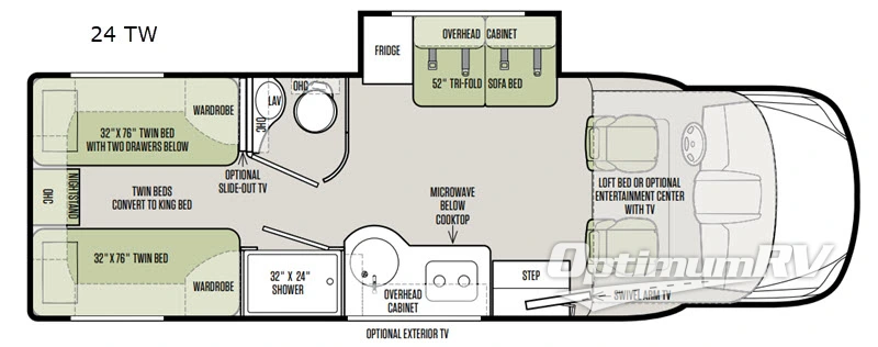 2019 Tiffin Wayfarer 24 TW RV Floorplan Photo