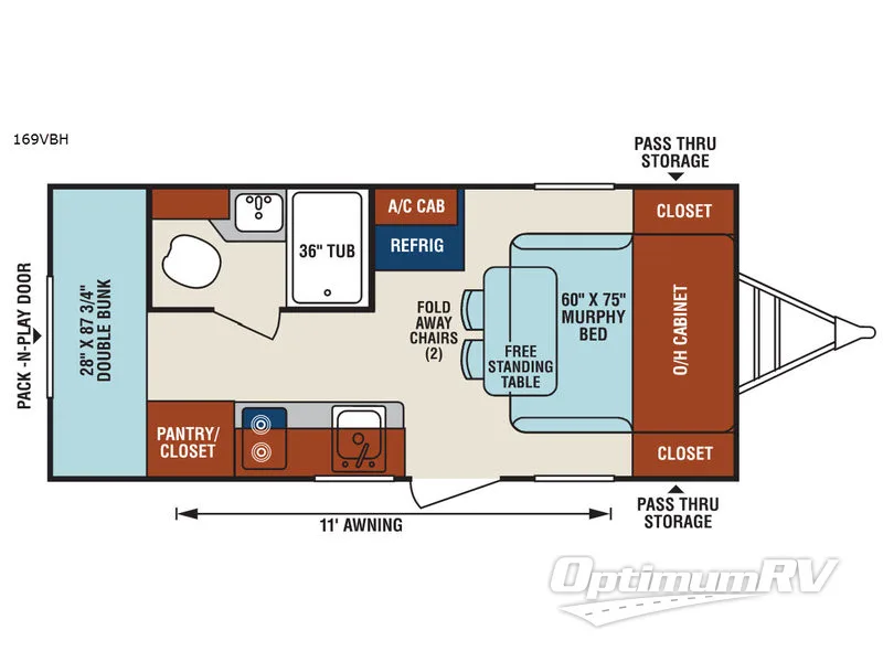 2018 Venture Sonic Lite 169VBH RV Floorplan Photo