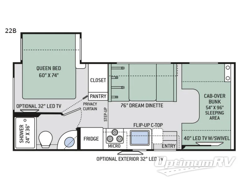 2019 Thor Chateau 22B RV Floorplan Photo