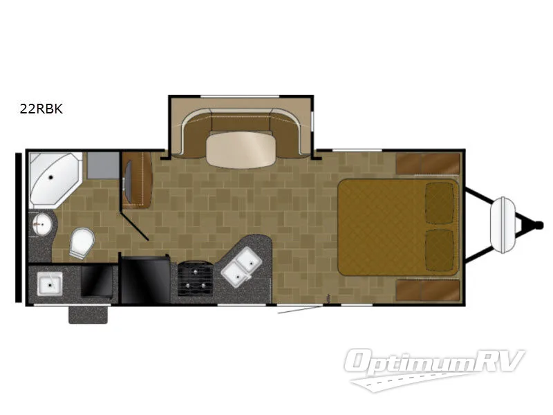 2017 Heartland North Trail 22RBK RV Floorplan Photo