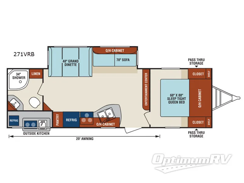 2018 Venture SportTrek 271VRB RV Floorplan Photo