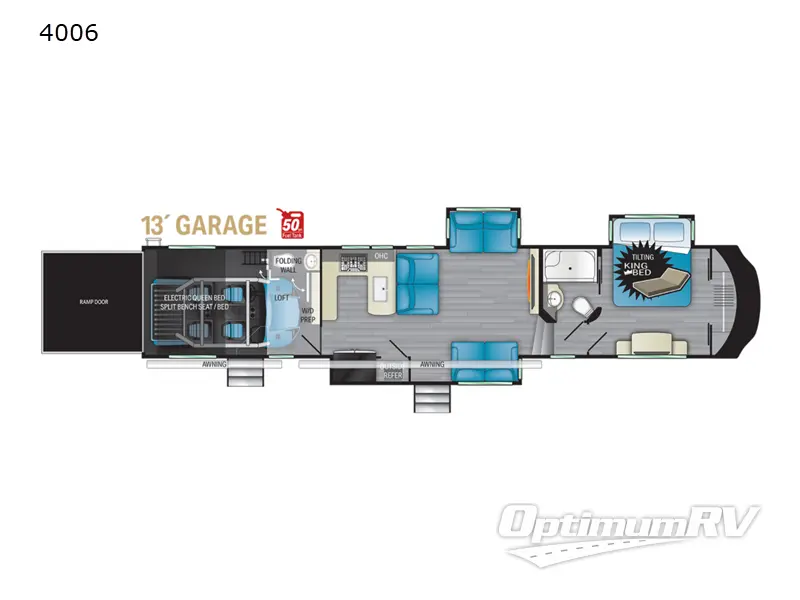 2021 Heartland Cyclone 4006 Floorplan Photo