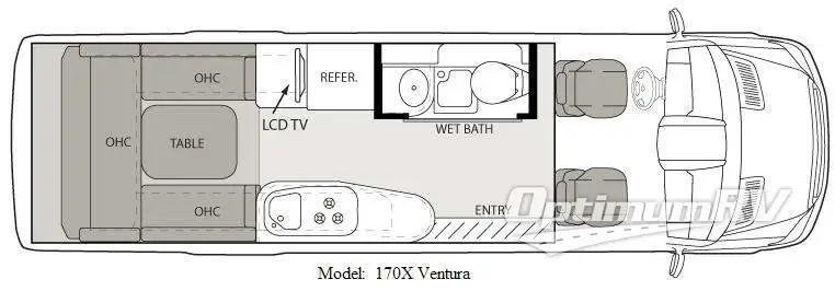 2009 Four Winds Ventura 170X RV Floorplan Photo