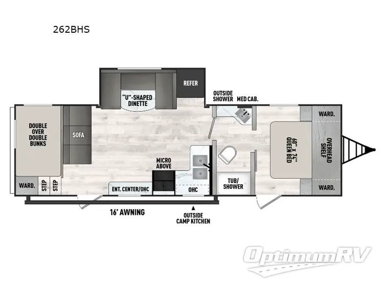 2025 Forest River Viking 6K Series 262BHS Floorplan Photo