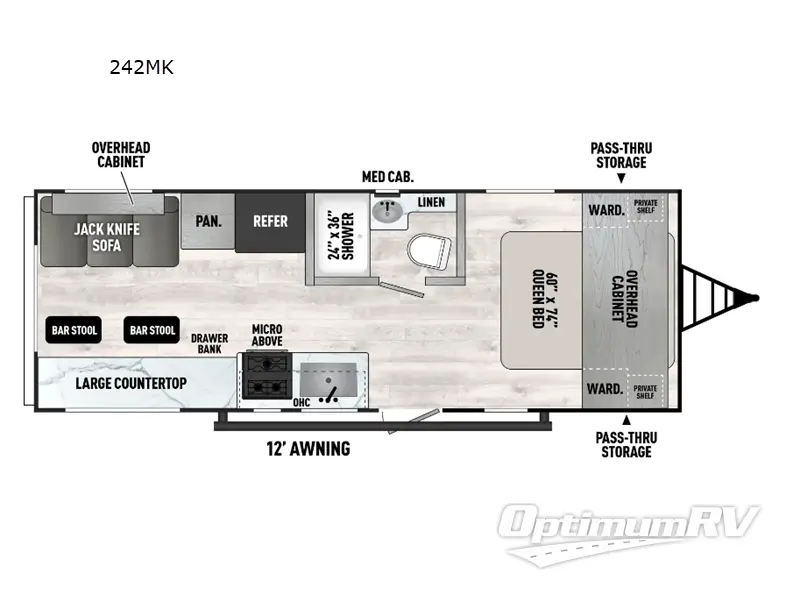 2025 Forest River Viking 5K Series 242MK RV Floorplan Photo